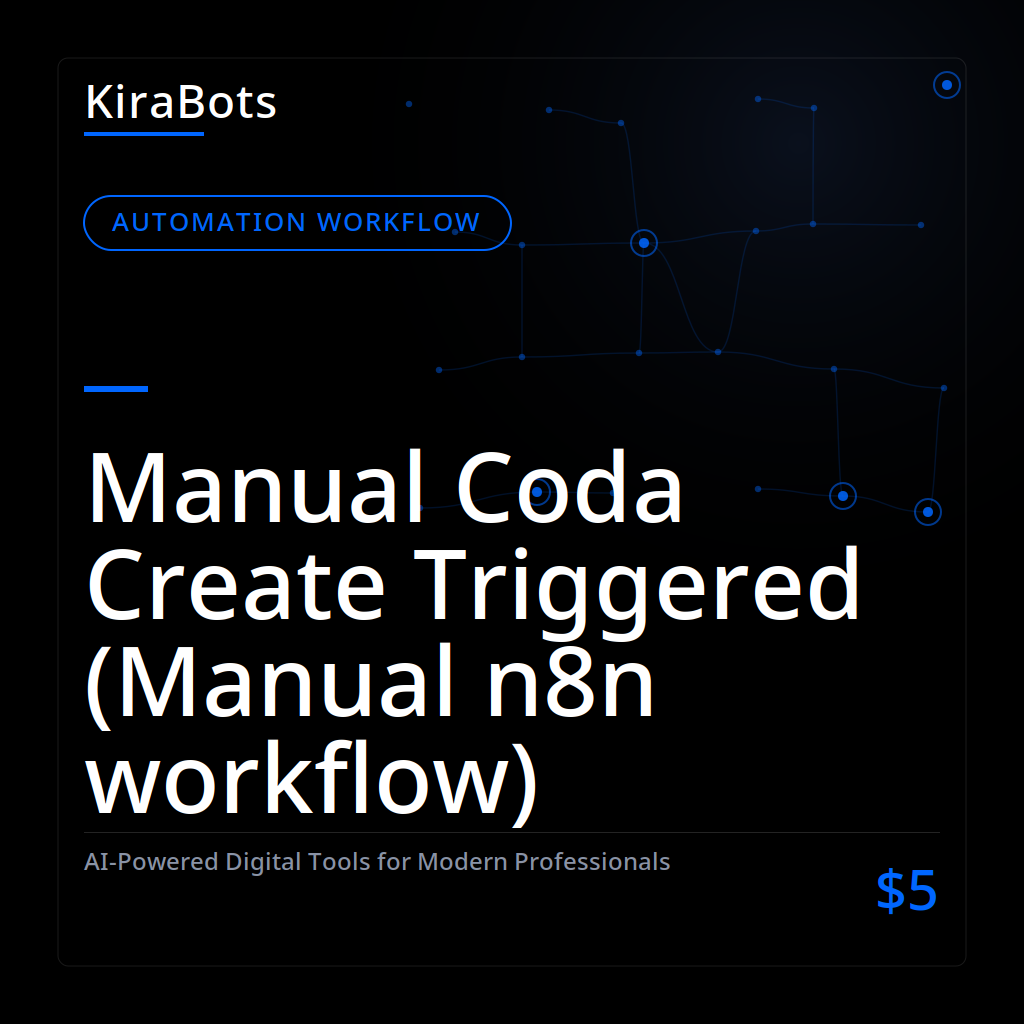 Manual Coda Create Triggered (Manual n8n workflow)