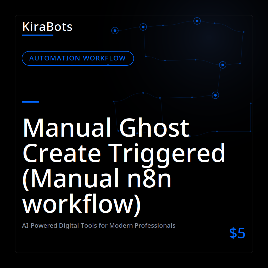 Manual Ghost Create Triggered (Manual n8n workflow)