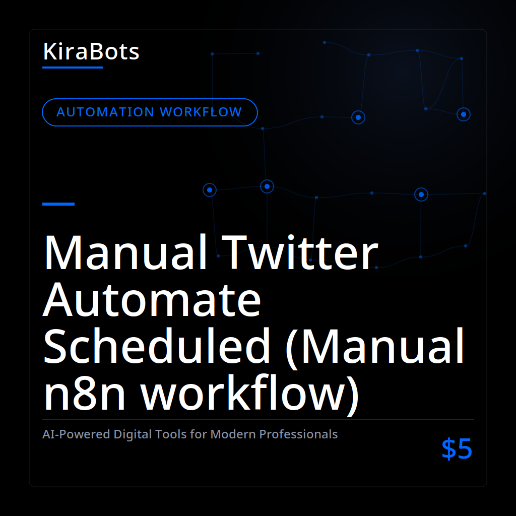 Manual Twitter Automate Scheduled (Manual n8n workflow)