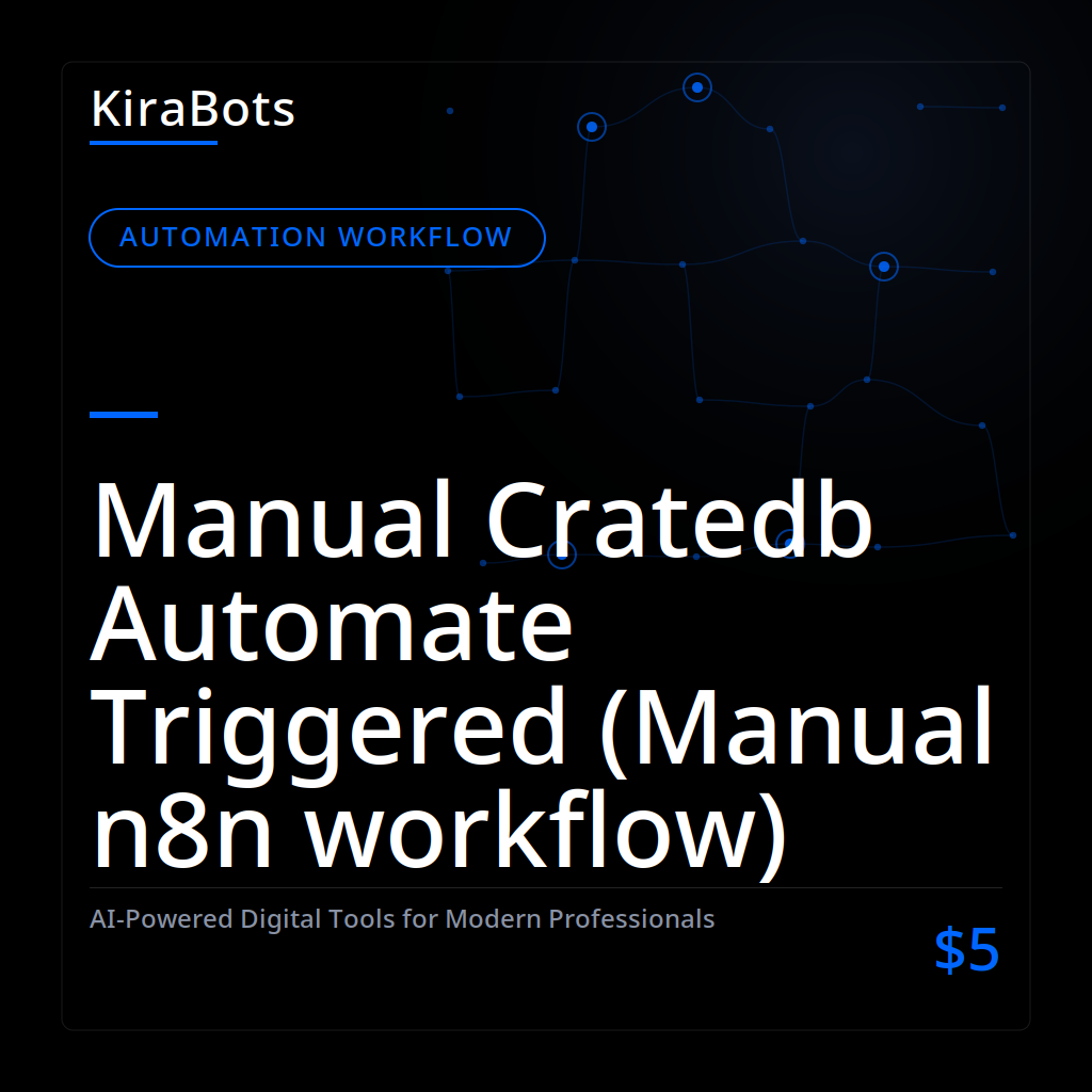 Manual Cratedb Automate Triggered (Manual n8n workflow)