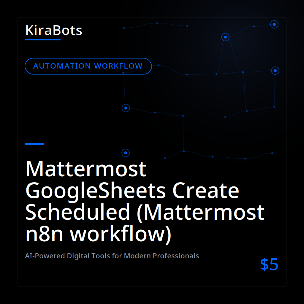 Mattermost GoogleSheets Create Scheduled (Mattermost n8n workflow)