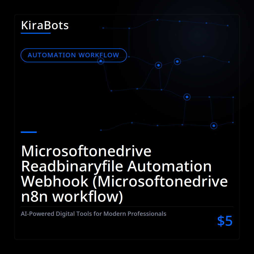 Microsoftonedrive Readbinaryfile Automation Webhook (Microsoftonedrive n8n workflow)