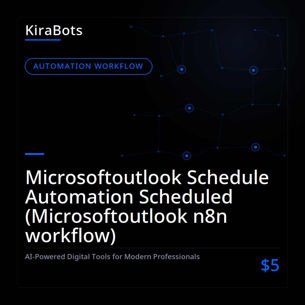 Microsoftoutlook Schedule Automation Scheduled (Microsoftoutlook n8n workflow)