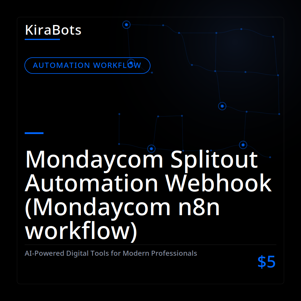 Mondaycom Splitout Automation Webhook (Mondaycom n8n workflow)