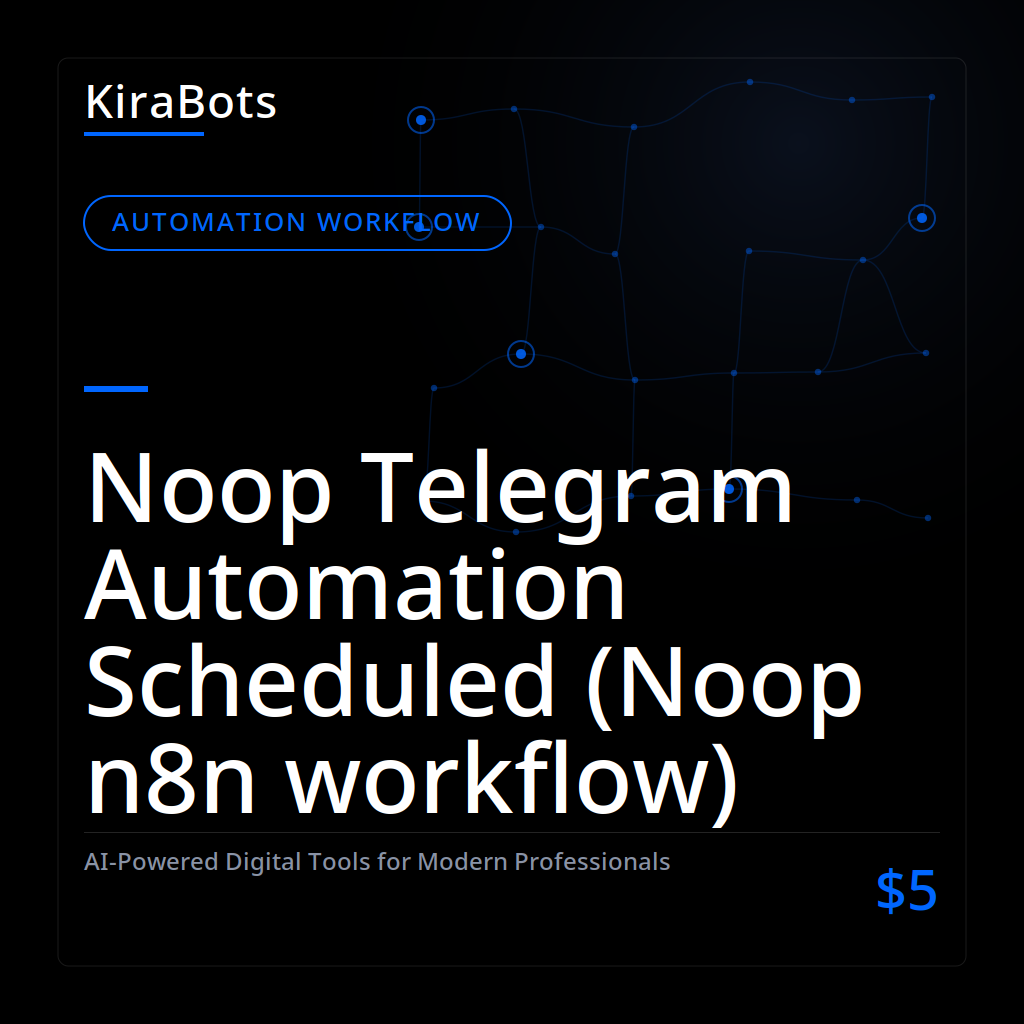 Noop Telegram Automation Scheduled (Noop n8n workflow)