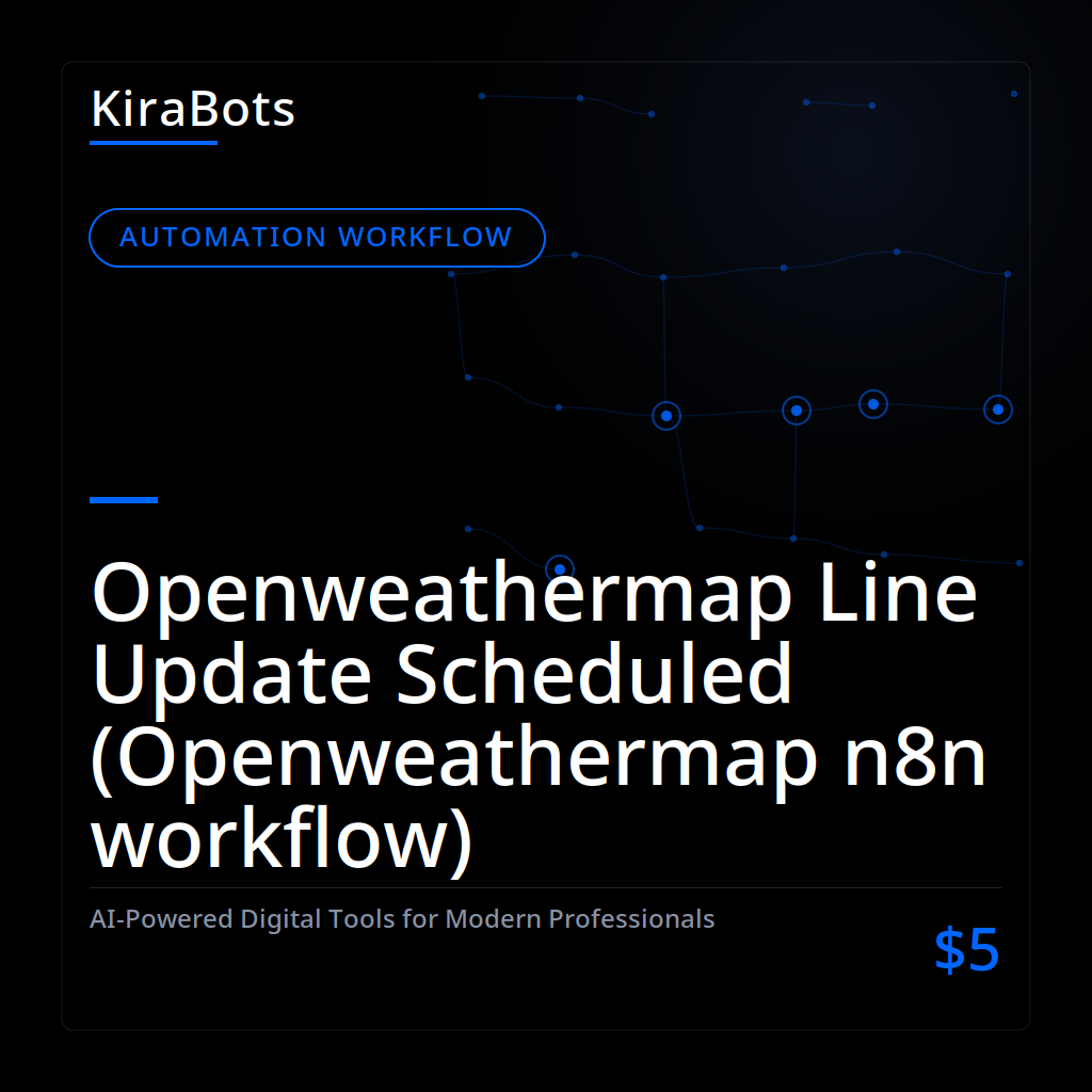 Openweathermap Line Update Scheduled (Openweathermap n8n workflow)