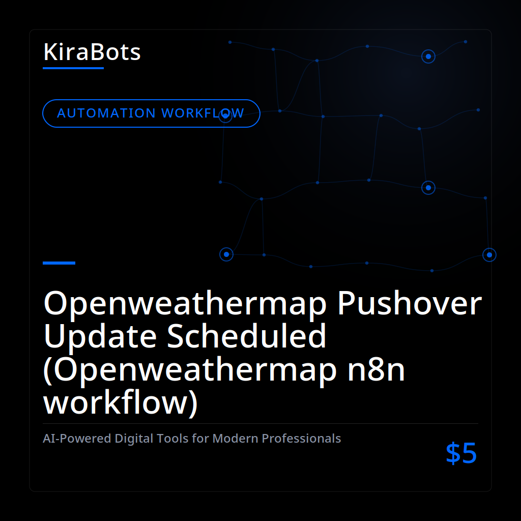 Openweathermap Pushover Update Scheduled (Openweathermap n8n workflow)