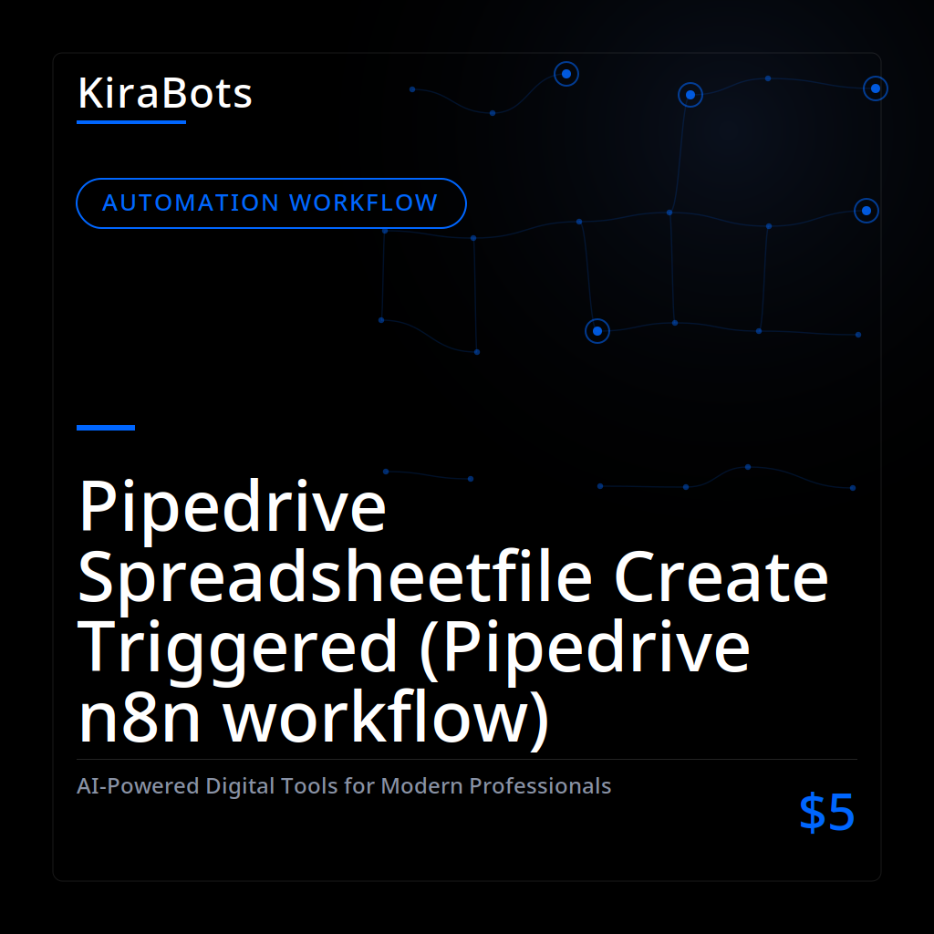 Pipedrive Spreadsheetfile Create Triggered (Pipedrive n8n workflow)
