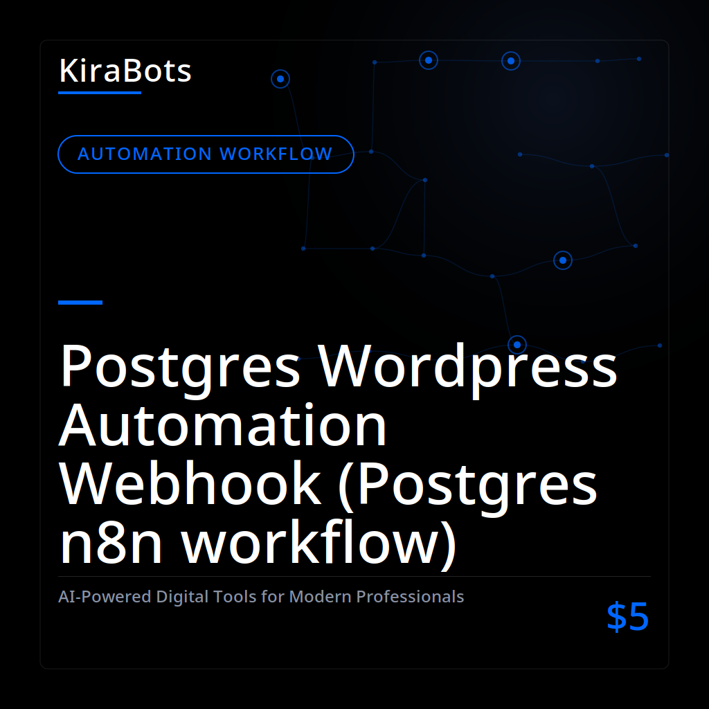 Postgres Wordpress Automation Webhook (Postgres n8n workflow)