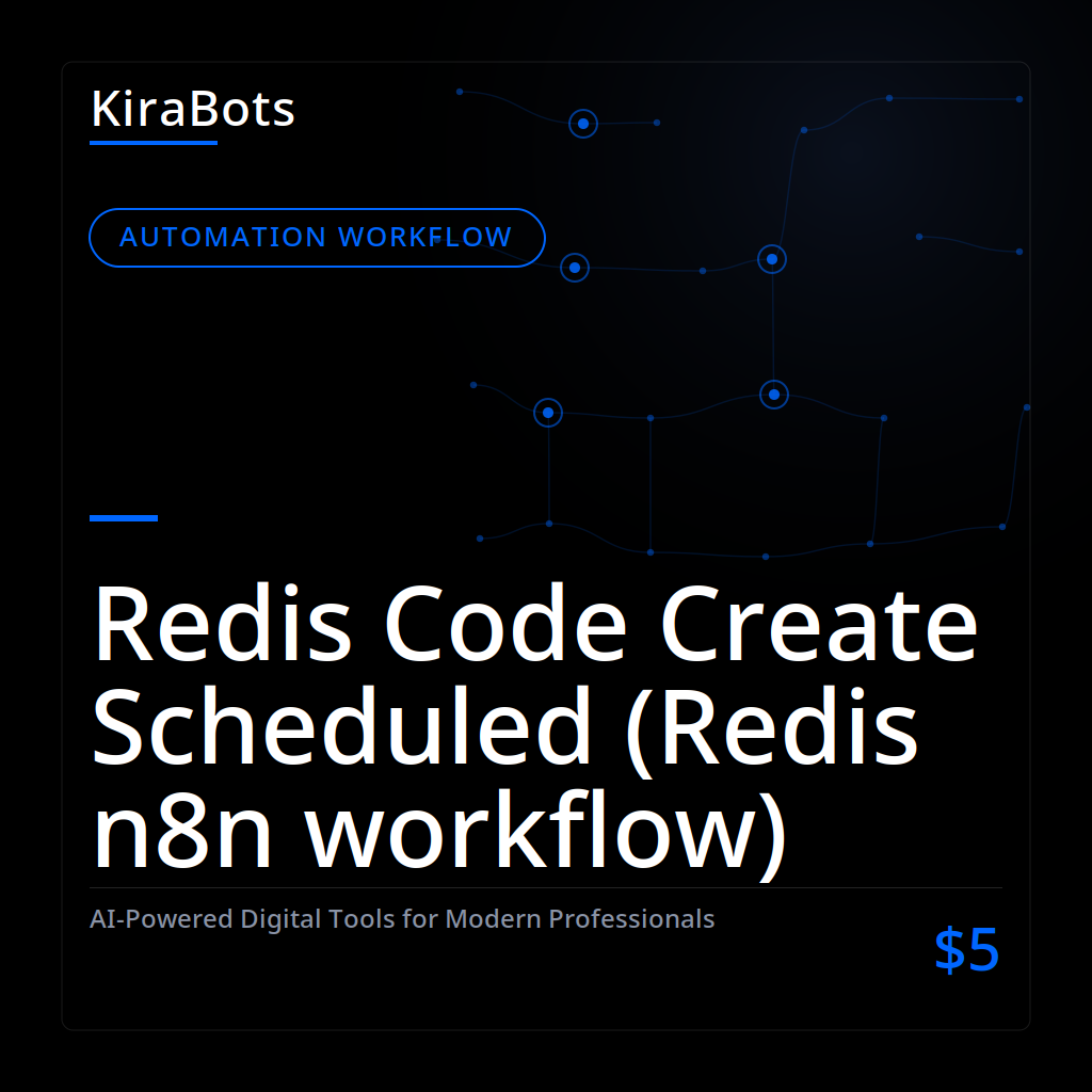 Redis Code Create Scheduled (Redis n8n workflow)