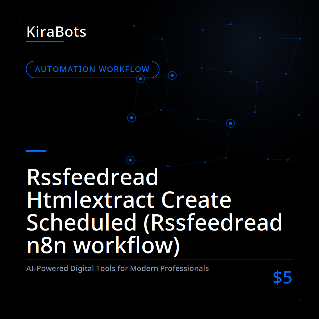 Rssfeedread Htmlextract Create Scheduled (Rssfeedread n8n workflow)