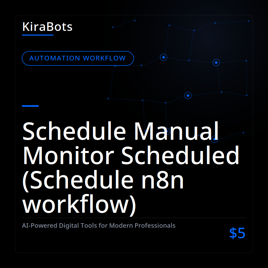 Schedule Manual Monitor Scheduled (Schedule n8n workflow)