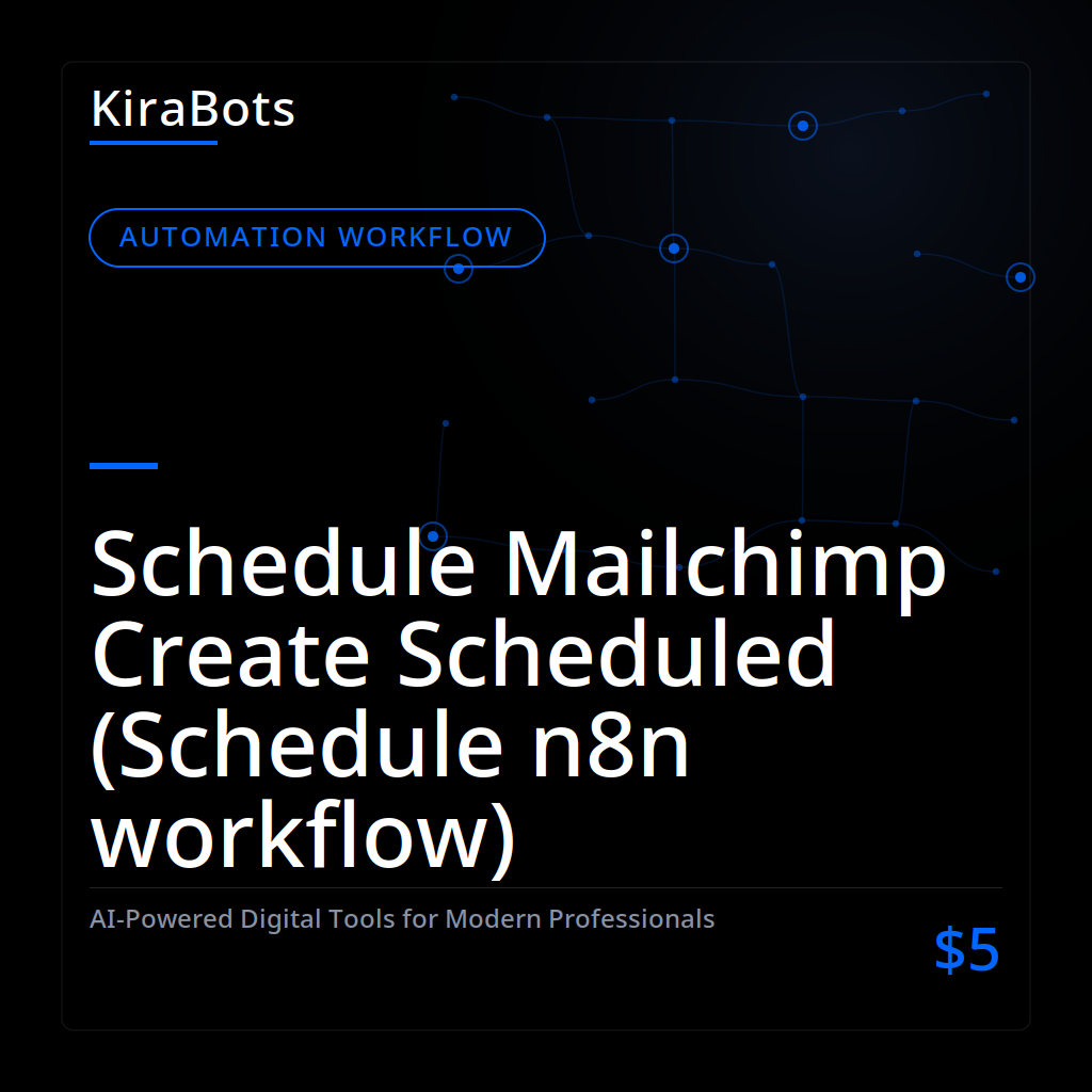 Schedule Mailchimp Create Scheduled (Schedule n8n workflow)
