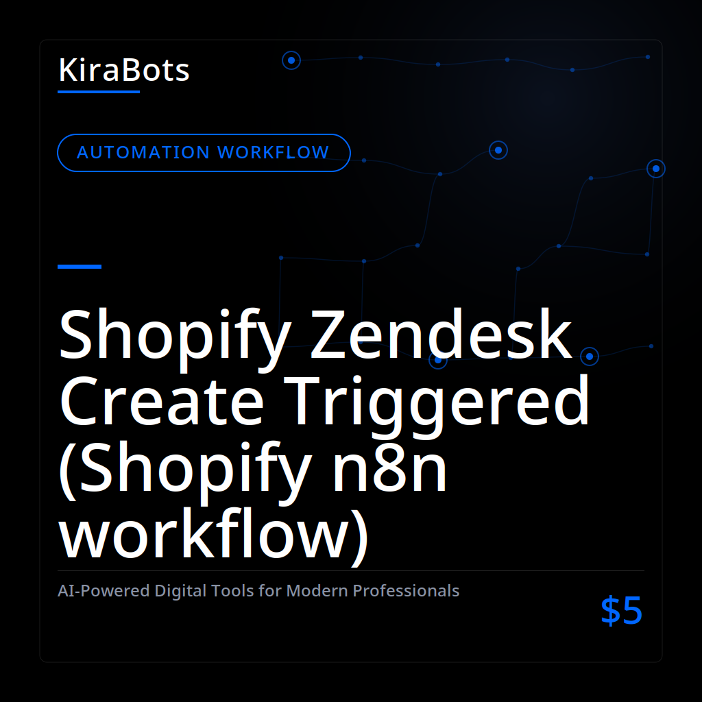 Shopify Zendesk Create Triggered (Shopify n8n workflow)