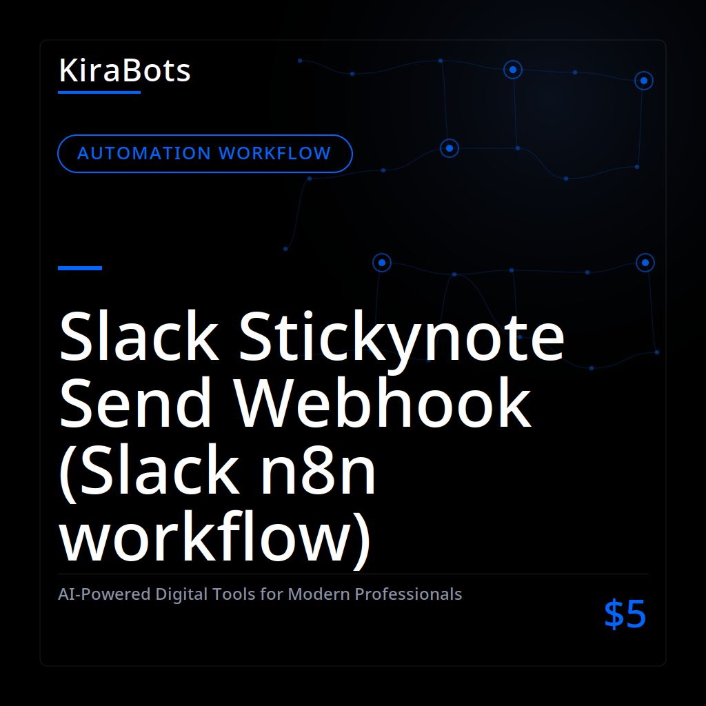 Slack Stickynote Send Webhook (Slack n8n workflow)