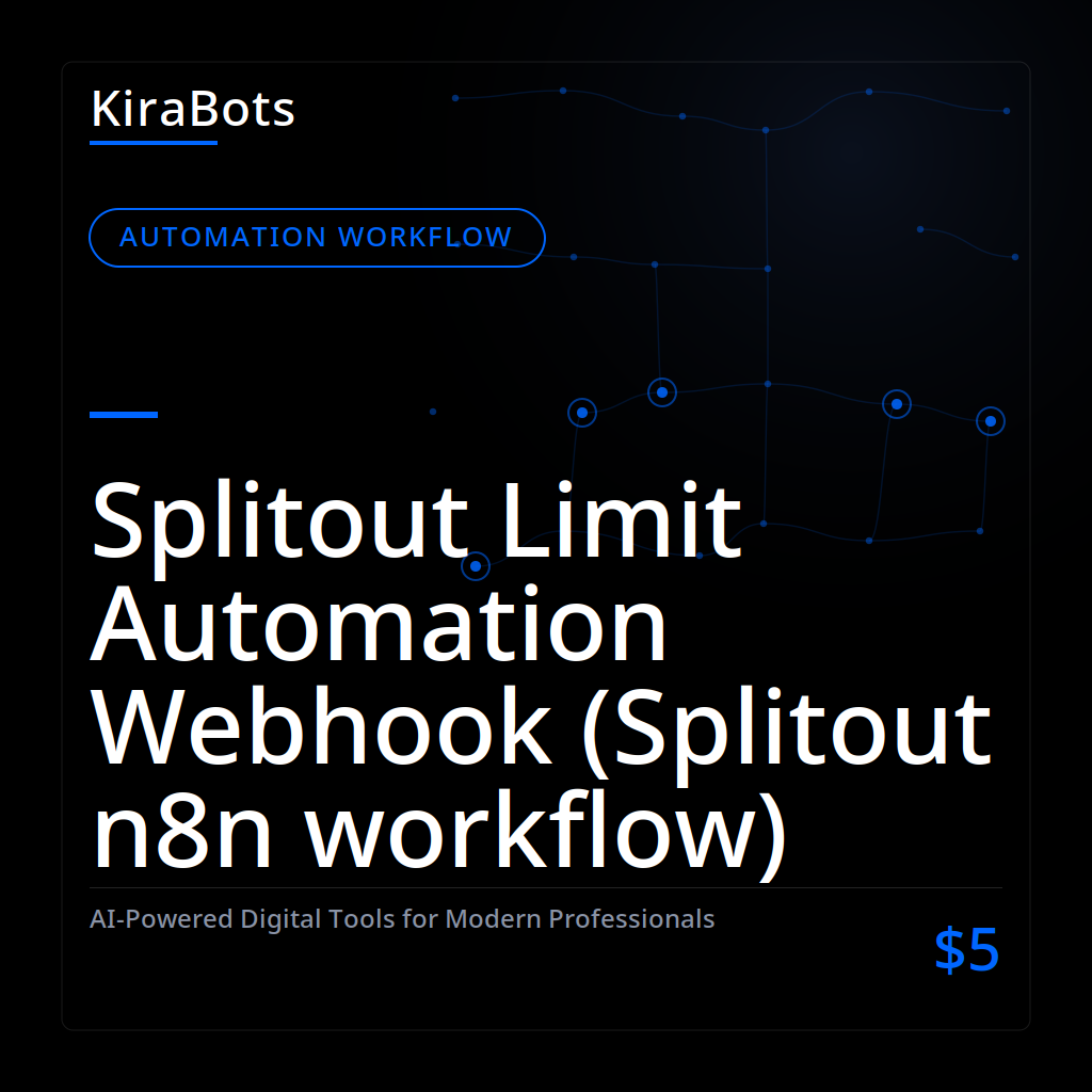 Splitout Limit Automation Webhook (Splitout n8n workflow)