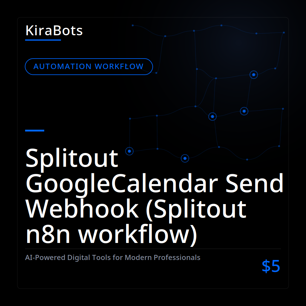 Splitout GoogleCalendar Send Webhook (Splitout n8n workflow)