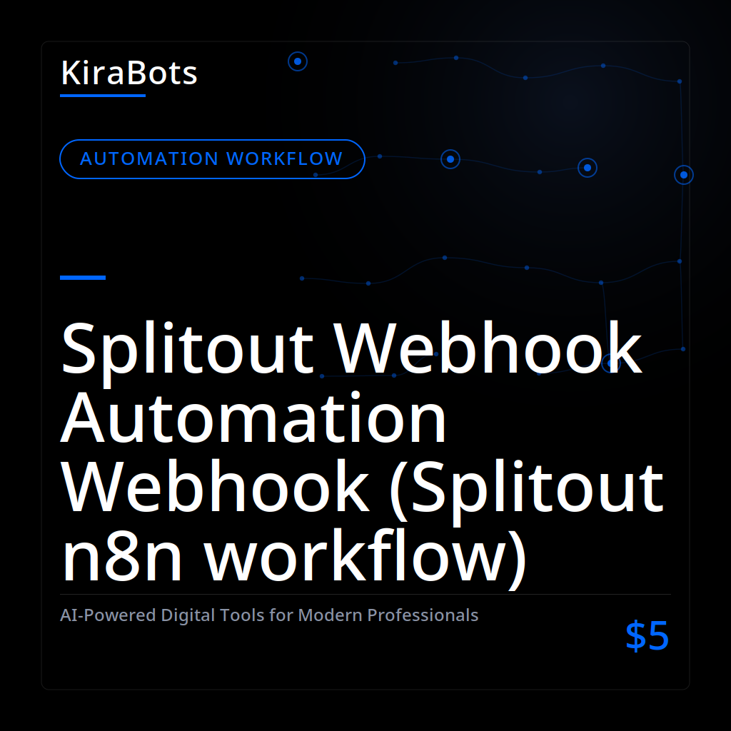 Splitout Webhook Automation Webhook (Splitout n8n workflow)
