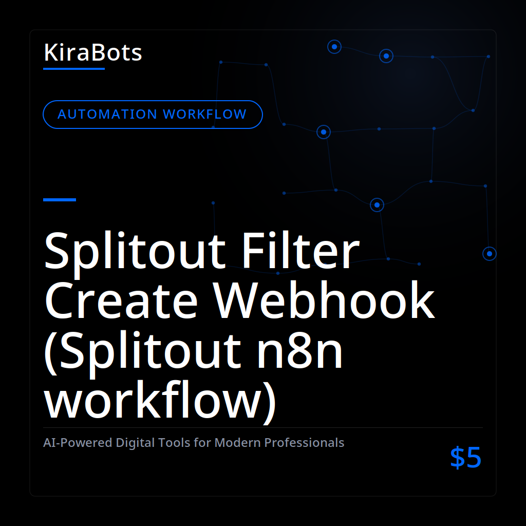 Splitout Filter Create Webhook (Splitout n8n workflow)