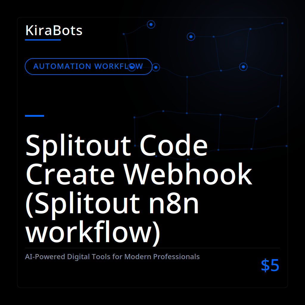 Splitout Code Create Webhook (Splitout n8n workflow)