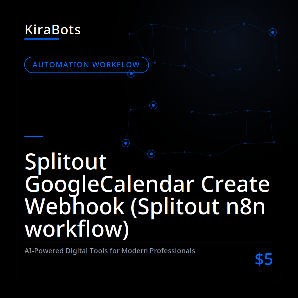 Splitout GoogleCalendar Create Webhook (Splitout n8n workflow)