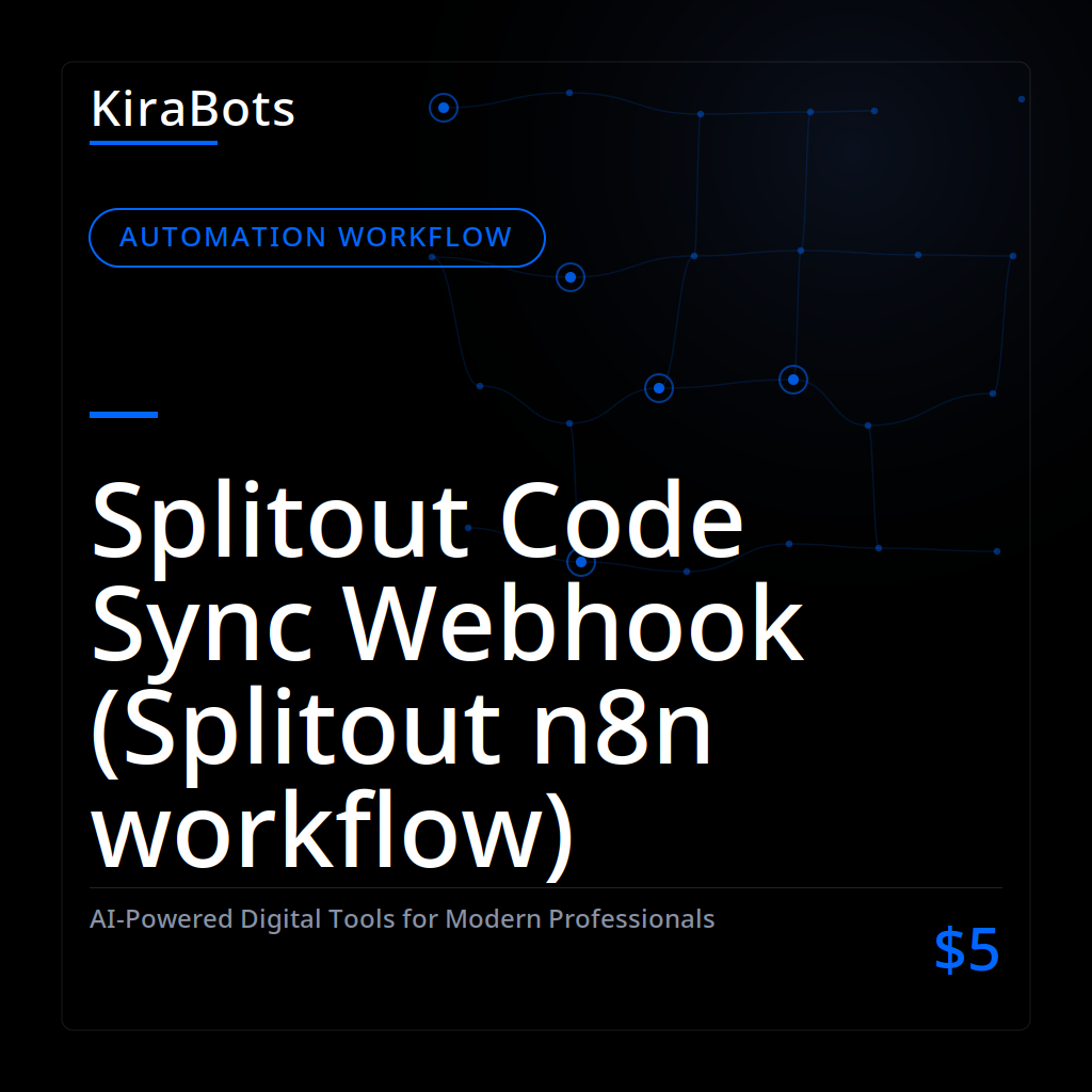 Splitout Code Sync Webhook (Splitout n8n workflow)