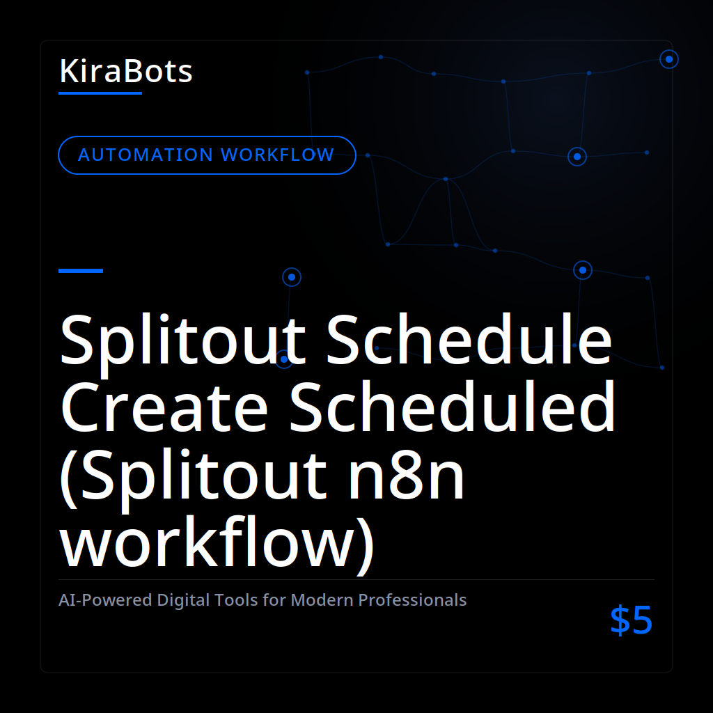 Splitout Schedule Create Scheduled (Splitout n8n workflow)