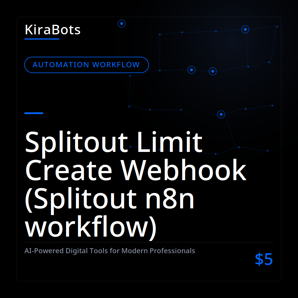 Splitout Limit Create Webhook (Splitout n8n workflow)