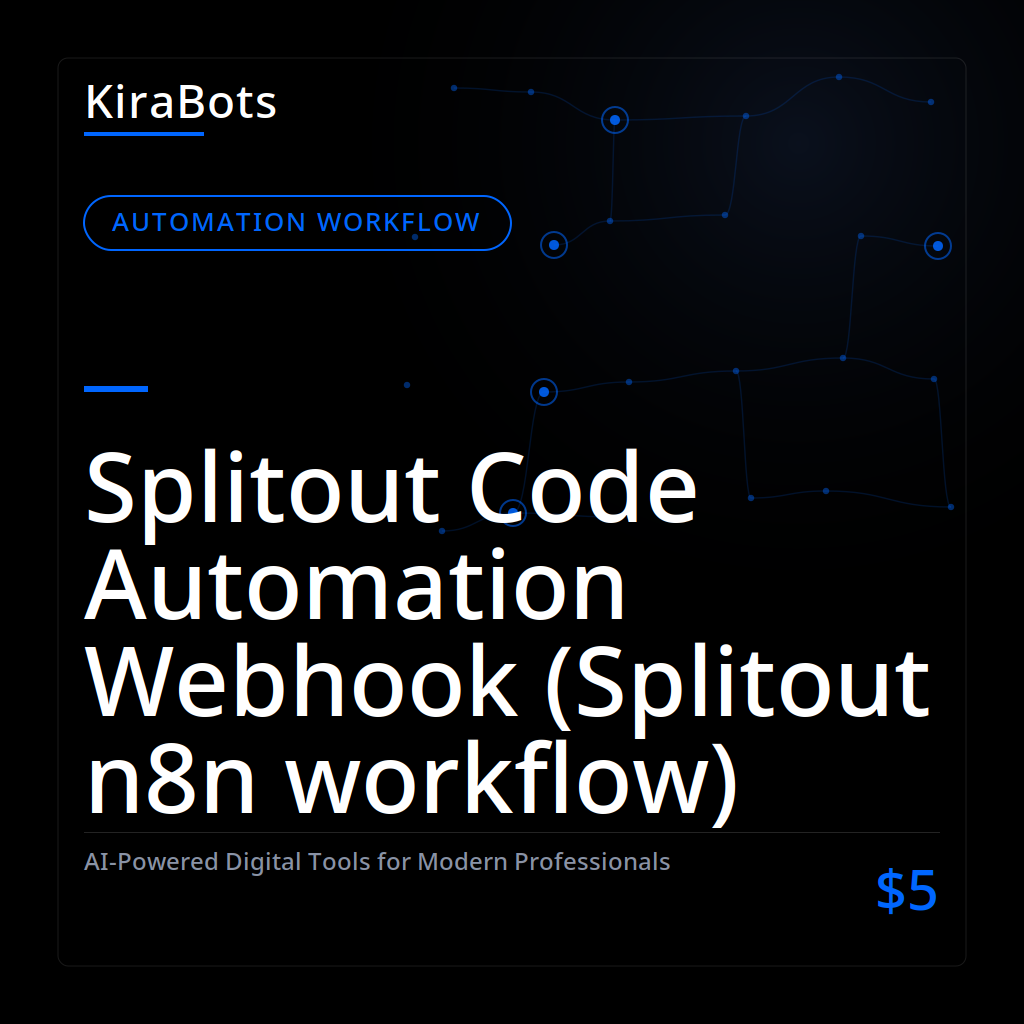 Splitout Code Automation Webhook (Splitout n8n workflow)
