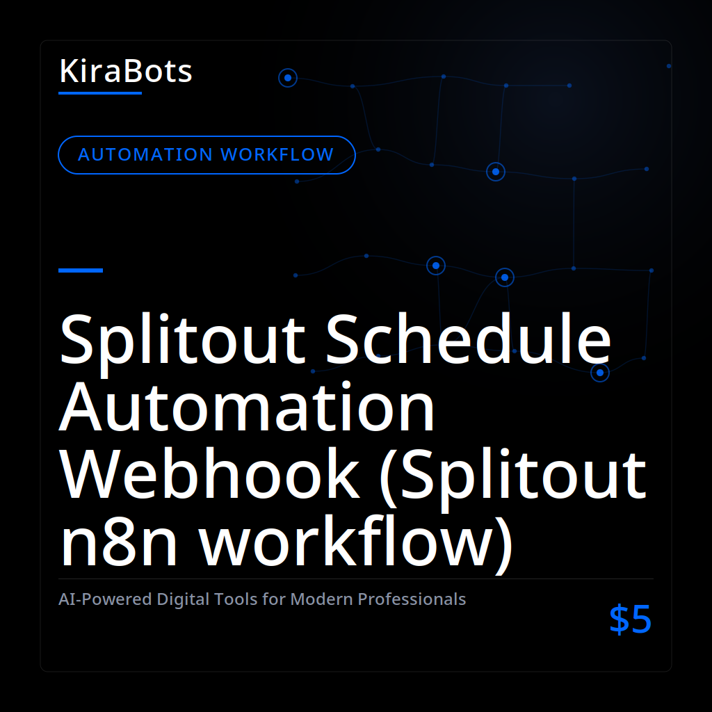 Splitout Schedule Automation Webhook (Splitout n8n workflow)