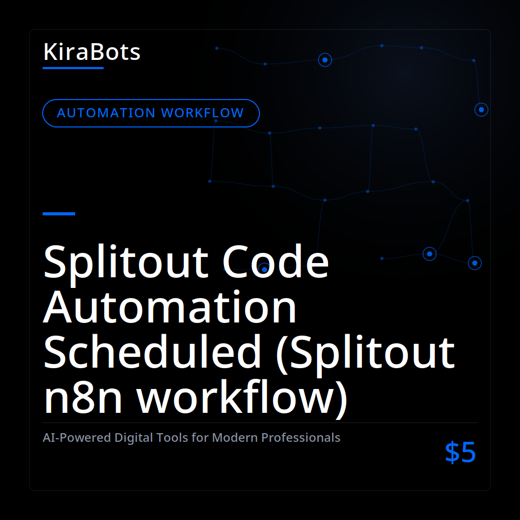 Splitout Code Automation Scheduled (Splitout n8n workflow)