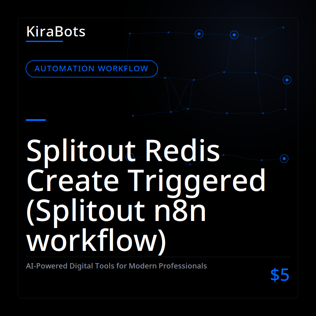 Splitout Redis Create Triggered (Splitout n8n workflow)