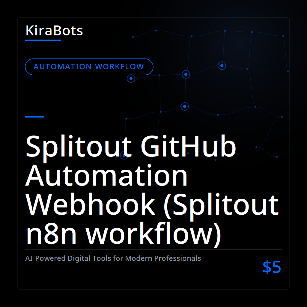 Splitout GitHub Automation Webhook (Splitout n8n workflow)