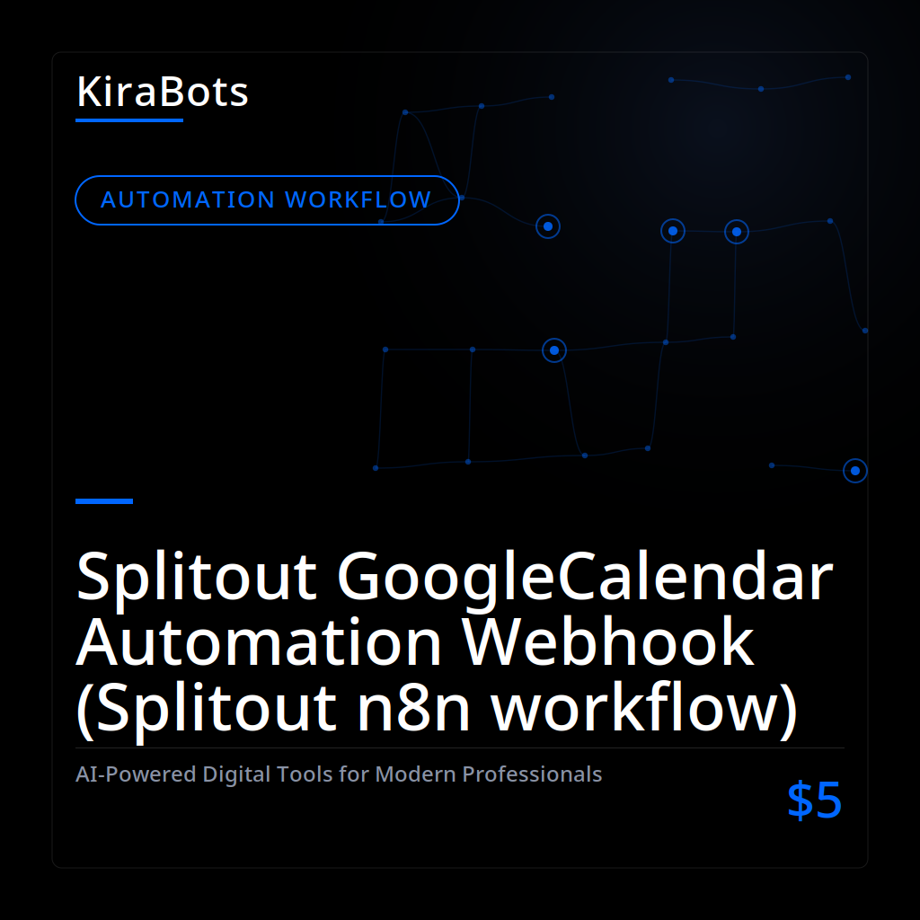 Splitout GoogleCalendar Automation Webhook (Splitout n8n workflow)