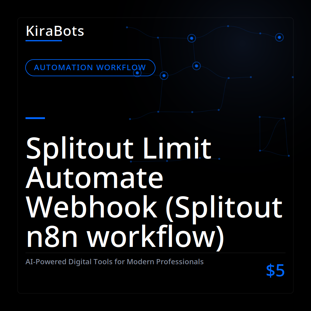 Splitout Limit Automate Webhook (Splitout n8n workflow)