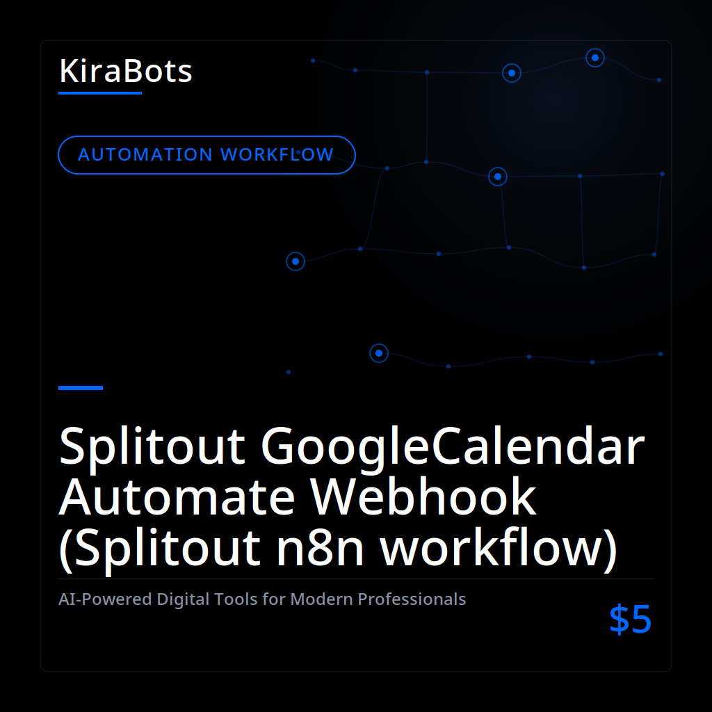 Splitout GoogleCalendar Automate Webhook (Splitout n8n workflow)