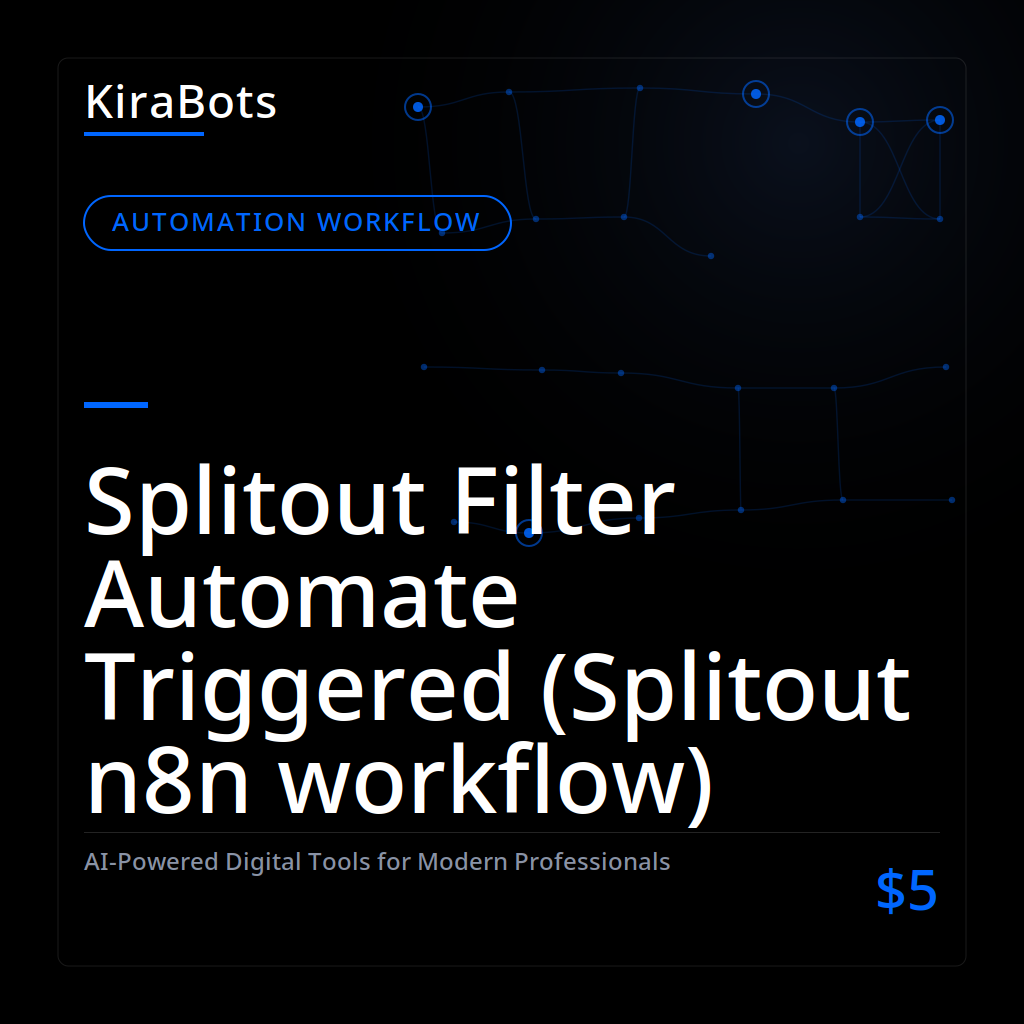 Splitout Filter Automate Triggered (Splitout n8n workflow)