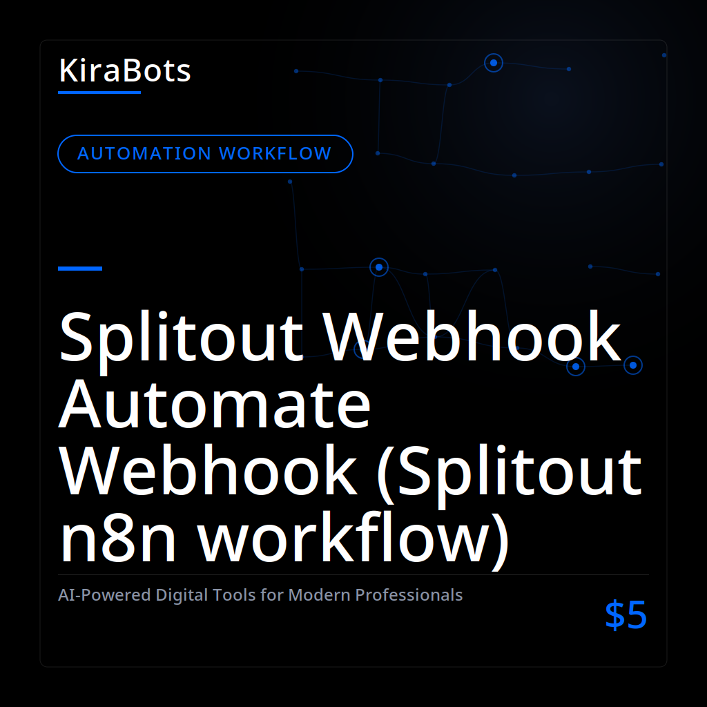 Splitout Webhook Automate Webhook (Splitout n8n workflow)