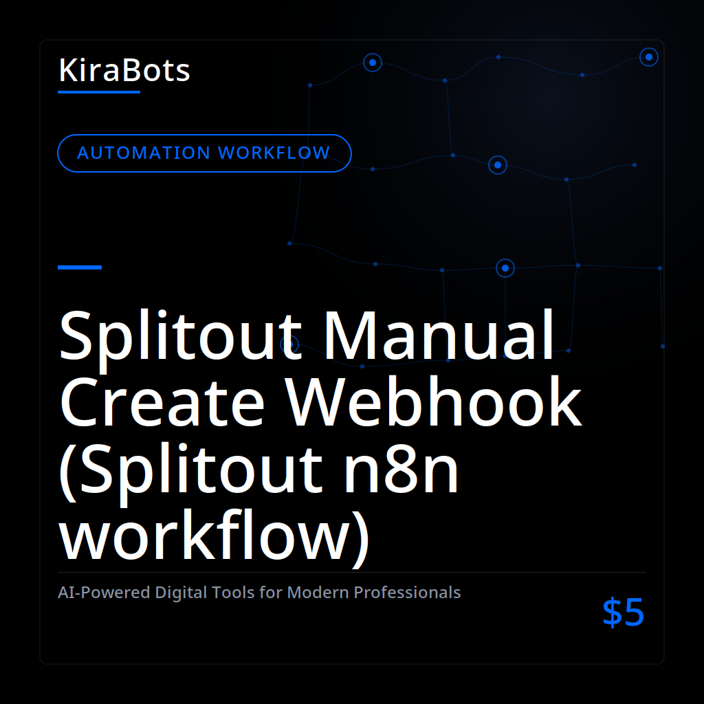 Splitout Manual Create Webhook (Splitout n8n workflow)