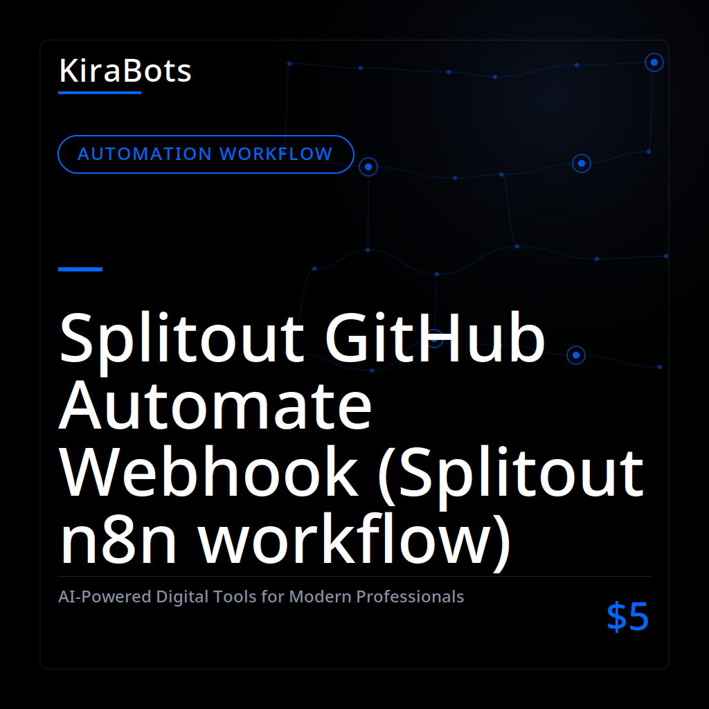 Splitout GitHub Automate Webhook (Splitout n8n workflow)