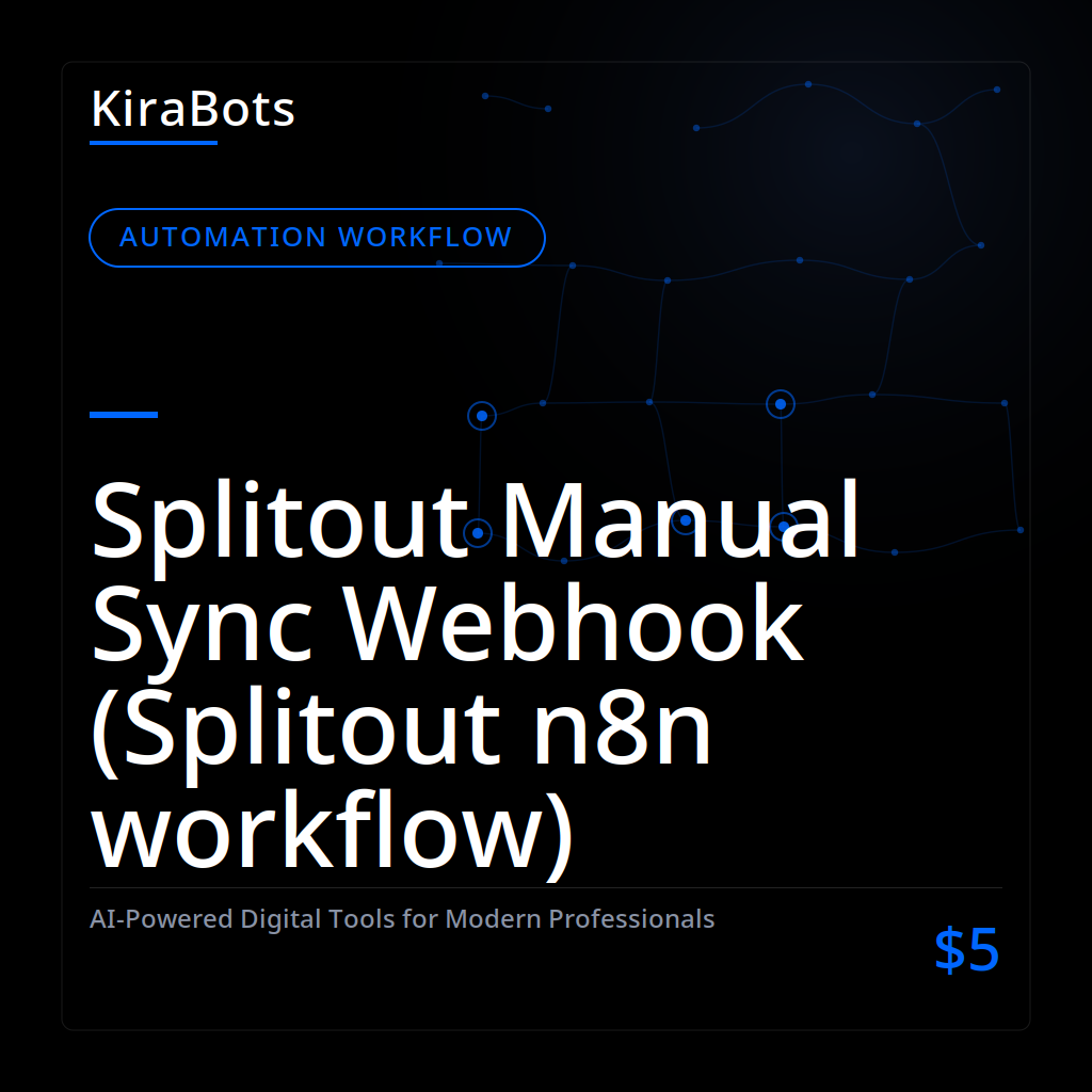 Splitout Manual Sync Webhook (Splitout n8n workflow)