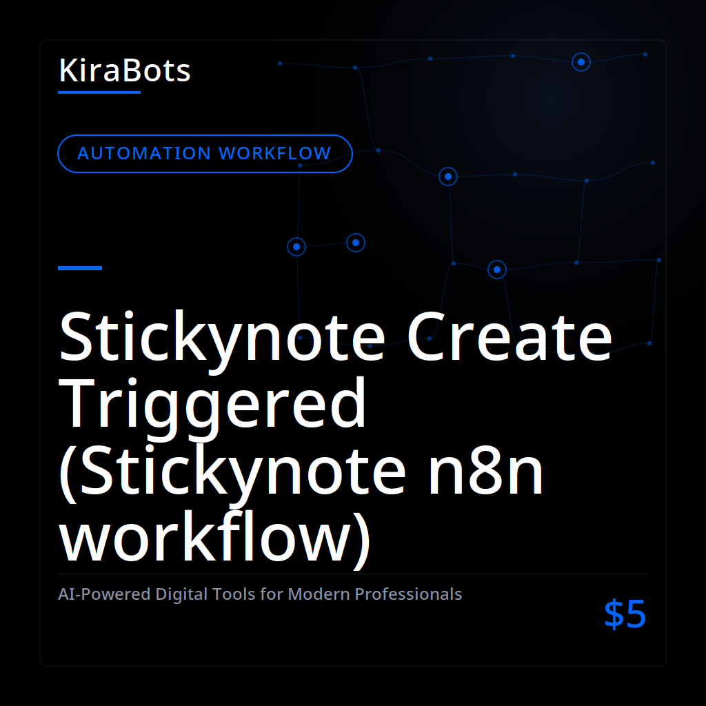Stickynote Create Triggered (Stickynote n8n workflow)