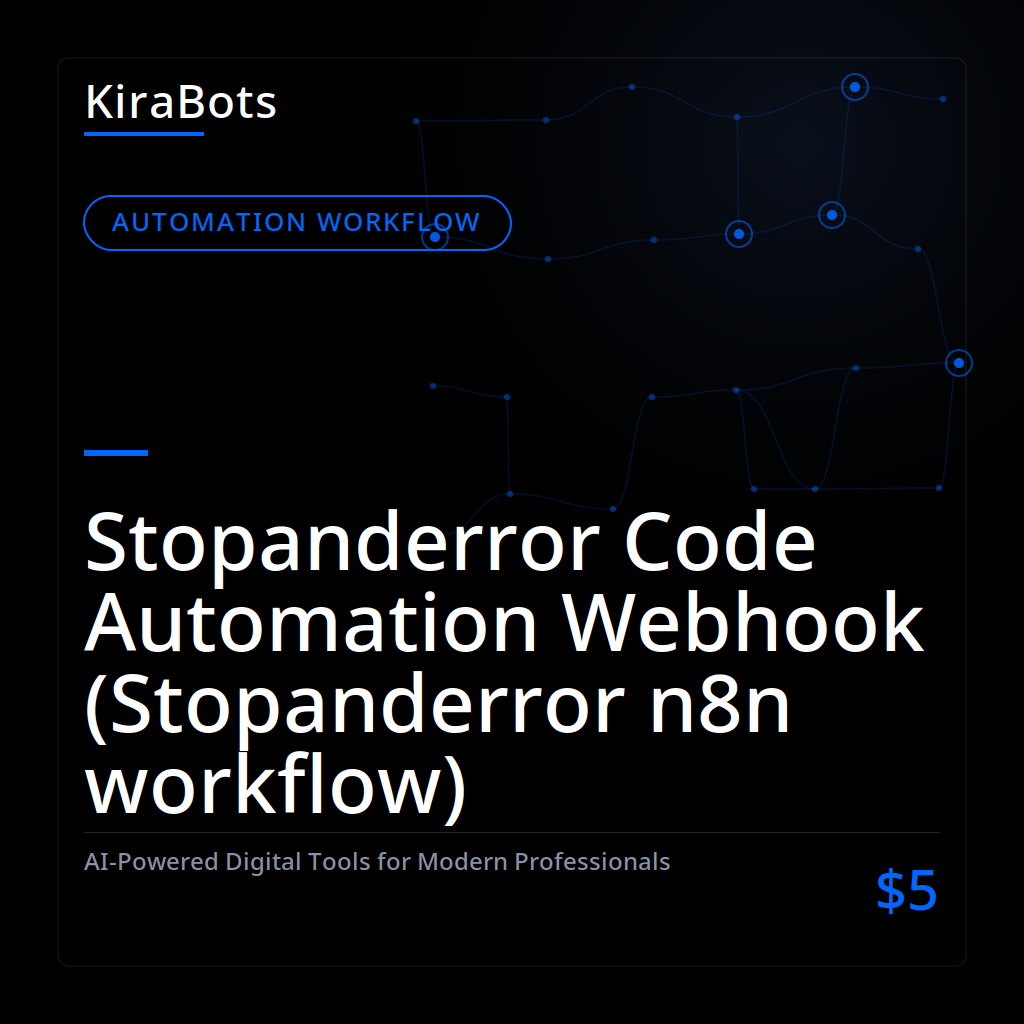 Stopanderror Code Automation Webhook (Stopanderror n8n workflow)
