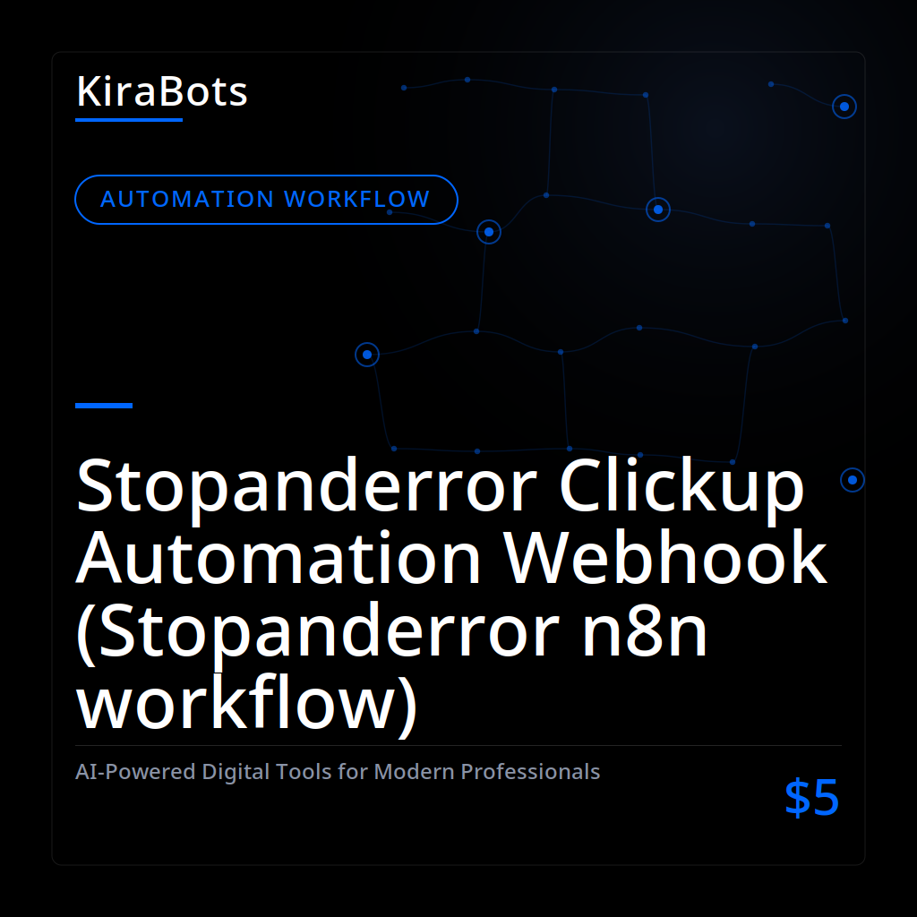 Stopanderror Clickup Automation Webhook (Stopanderror n8n workflow)