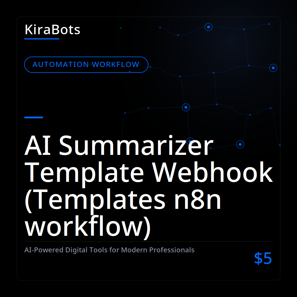 AI Summarizer Template Webhook (Templates n8n workflow)