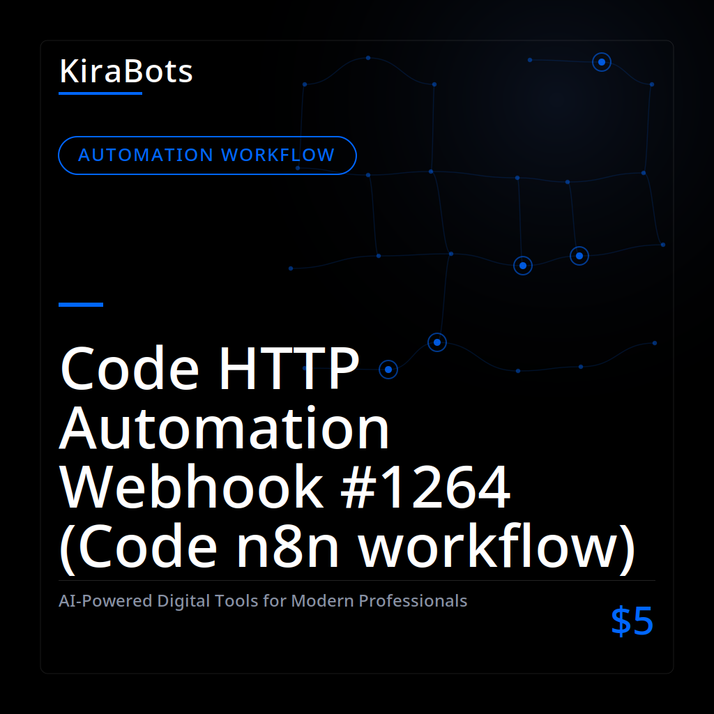 Code HTTP Automation Webhook #1264 (Code n8n workflow)
