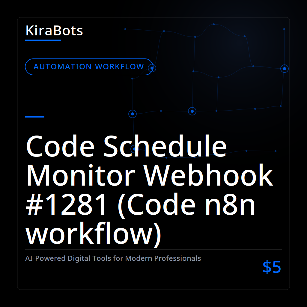 Code Schedule Monitor Webhook #1281 (Code n8n workflow)