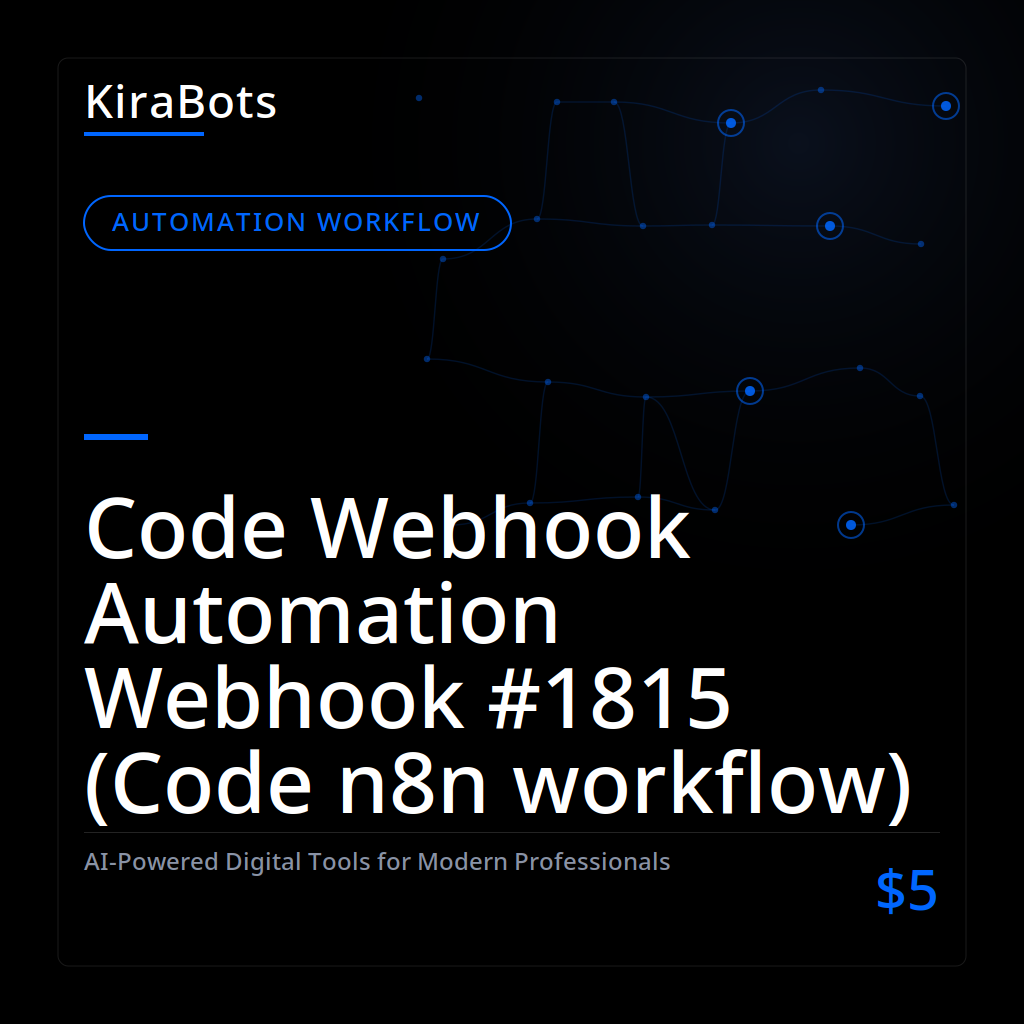 Code Webhook Automation Webhook #1815 (Code n8n workflow)