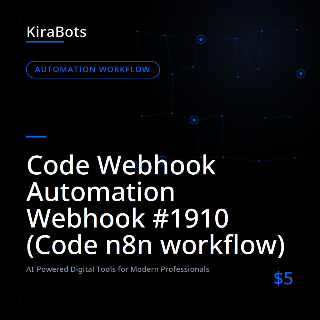 Code Webhook Automation Webhook #1910 (Code n8n workflow)