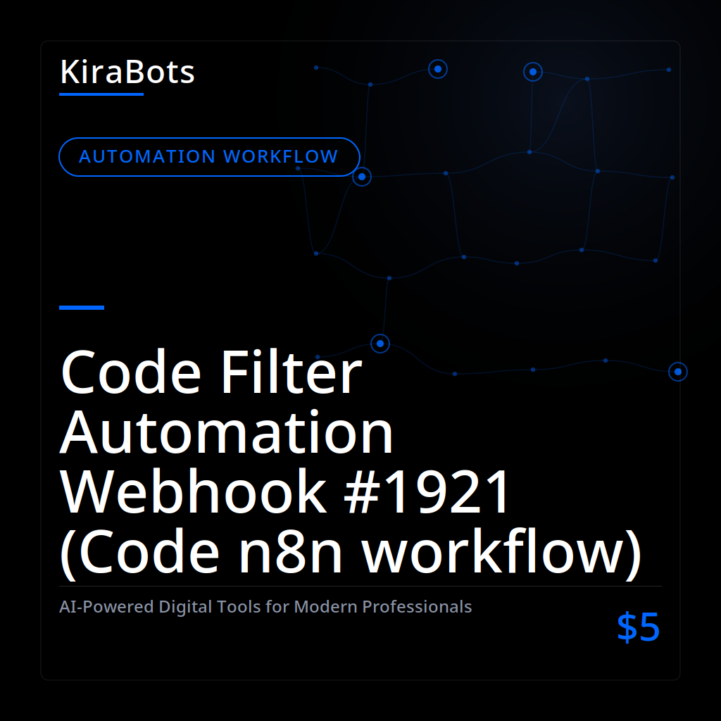 Code Filter Automation Webhook #1921 (Code n8n workflow)